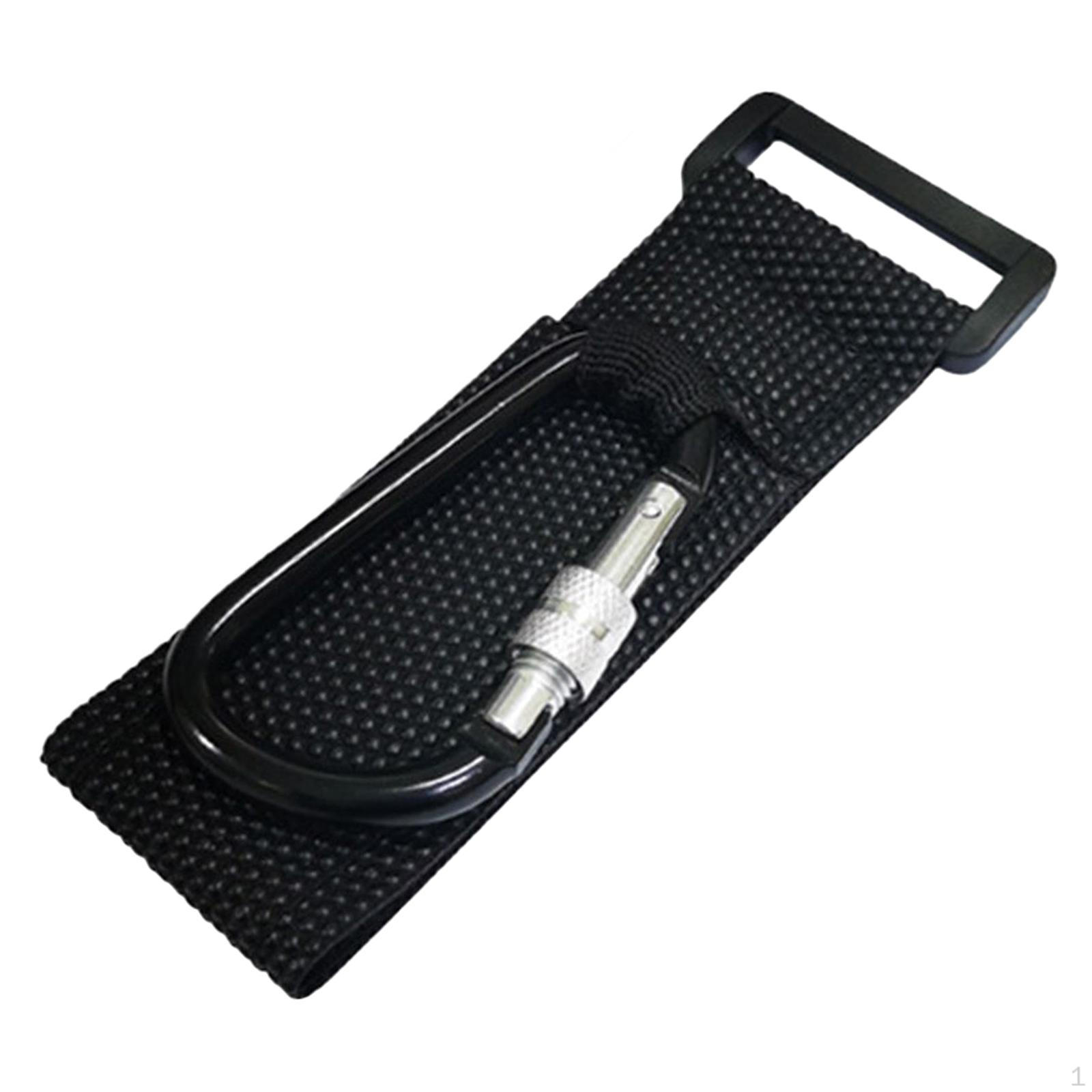 Прочные стяжные ремни с петлей и карабином, автоматический запирающийся крючок для руля велосипеда Black