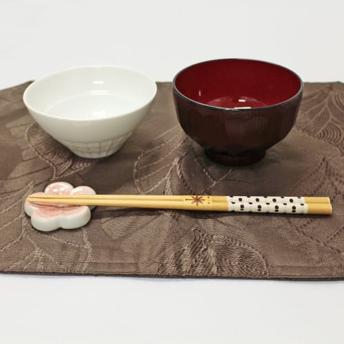 Ishida Forest Circle Chopsticks with Non-Slip Handles, 23cm, Made In Japan (Natural Wood, Polyester Finish), Beige