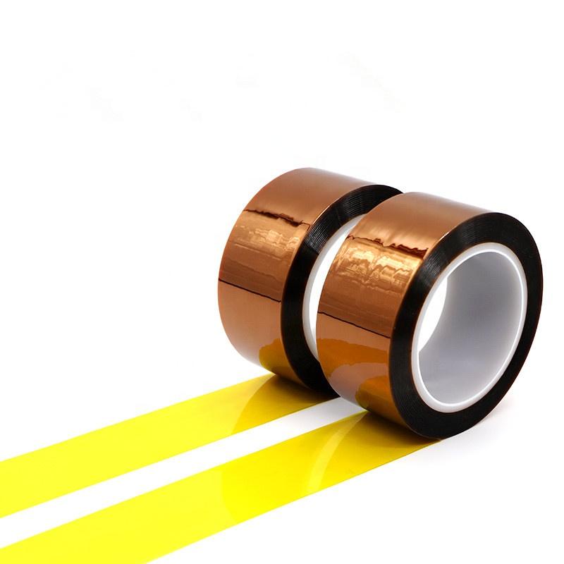 Kaptons High Temperature Heat-Resistant Silicone Polyimide Film Tape 0.05mm Pressure Sensitive Single Sided Masking Tape (Brown,10 mm&33 m&0.05mm(thick)) коричневый