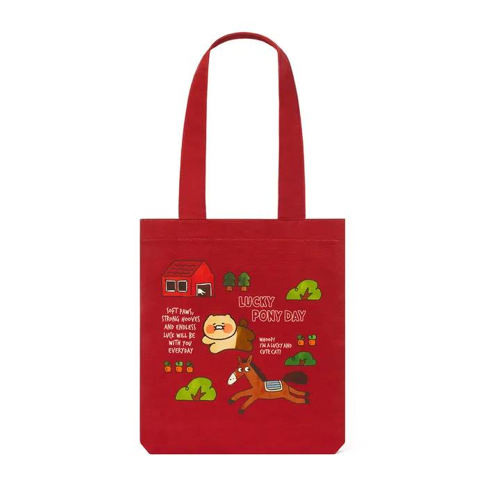 Lucky Pony Day Eco Bag Burgundy_Chunsik