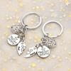 2pcs/set Best Friends Keychain Vintage No Matter Where Heart Pendant Key Chain Long Distance Friendship Keyring Jewelry