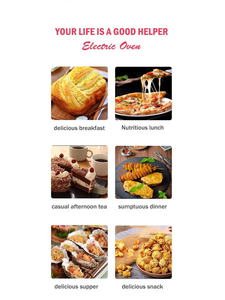 Multifunctional Large Capacity Electric Cake Oven for Home Baking - Countertop Model, Cross-Border Exclusive