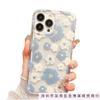 Blue and white flower for apple 16/15/14/13/12promax shock absorber airbag mobile phone case iphone11 soft 78