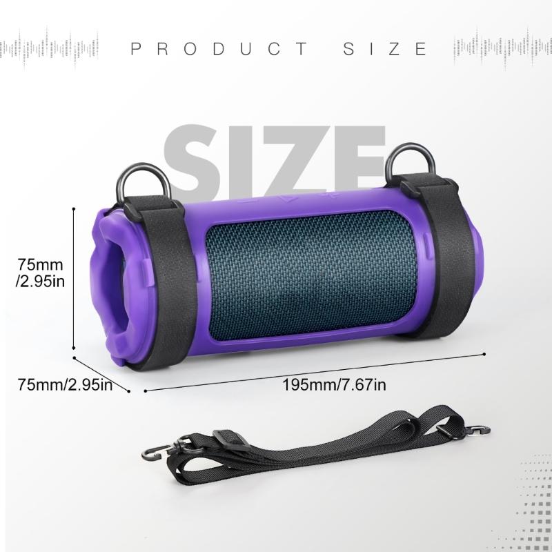 Shockproof Silicone Protective Cover For FLIP 7 Portable Speaker With Comfortable Shoulder Strap Storage Bag Replacement