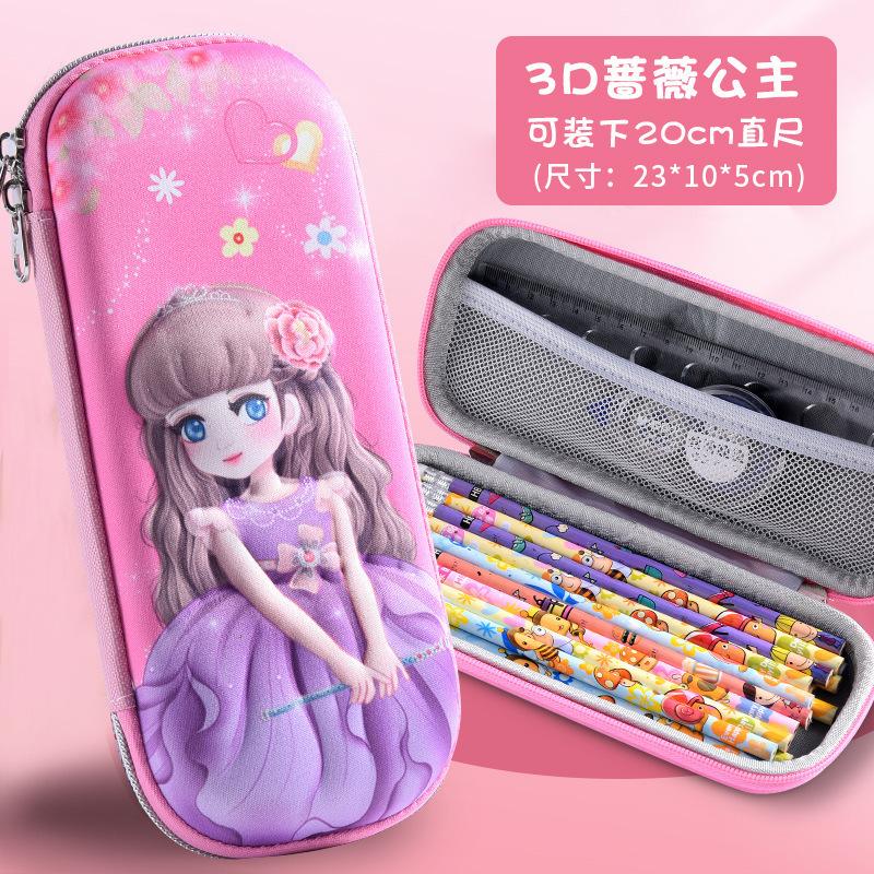 25 New children's pencil case 3D three-dimensional stationery box Primary school students large-capacity multi-functional EVA pencil case stationery