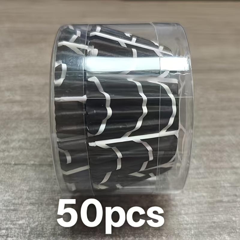 50/100/300 Pcs Halloween Spider Web Cupcake Liners, Greaseproof Paper Baking Cups for Birthday and Home Party Desserts