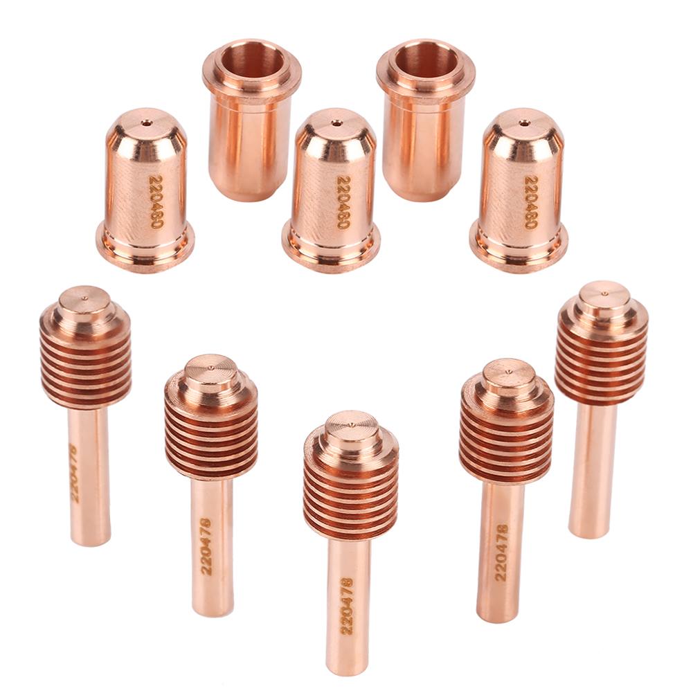 5pcs Electrode Nozzle Tip Nozzle Tips for  30   Cutting Torch Tellurium Copper Material Metal Cutting Consumables 3 Types of Nozzle Tips