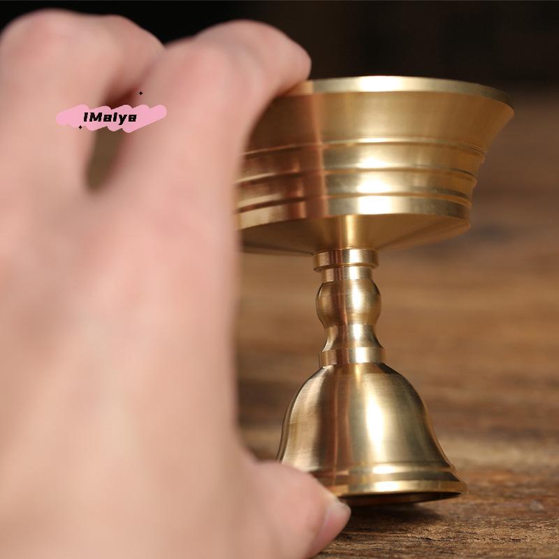 M-1PC Retro Brass Candle Holders Copper Butter Lamp Holder Long Lamp Candlestick Put Candle Copper Cup Home Wedding Decor