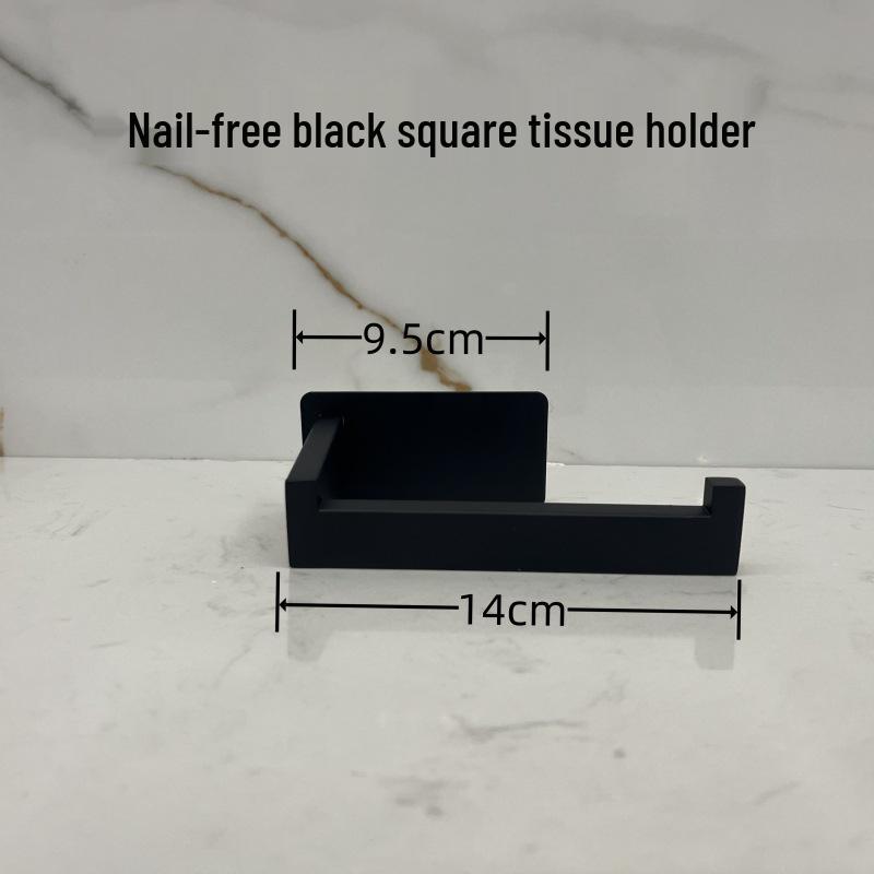 Stainless Steel No-Drill Wall-Mounted Towel and Toilet Paper Holder