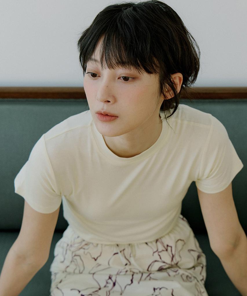 REORG Woi Basic T-Shirts Lemon Butter Milk