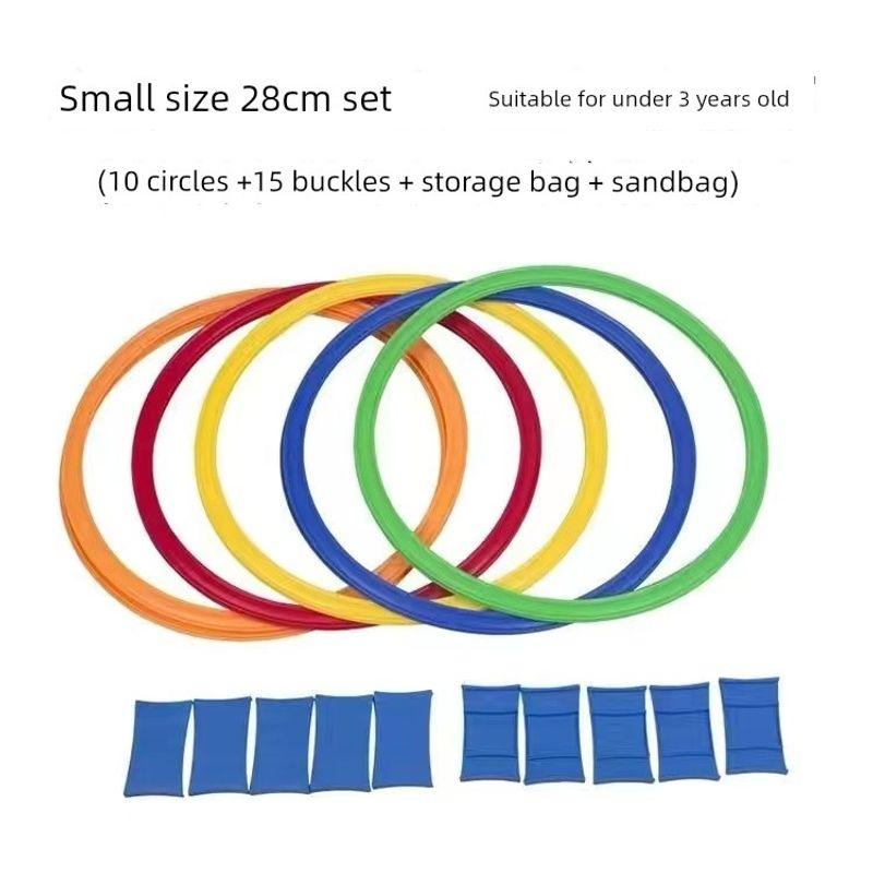 Kindergarten Kids Hopscotch Jumping Plaid Jumping Circle Ring Physical Fitness Agility Training Ring Sensory Training Sports Equipment Toys