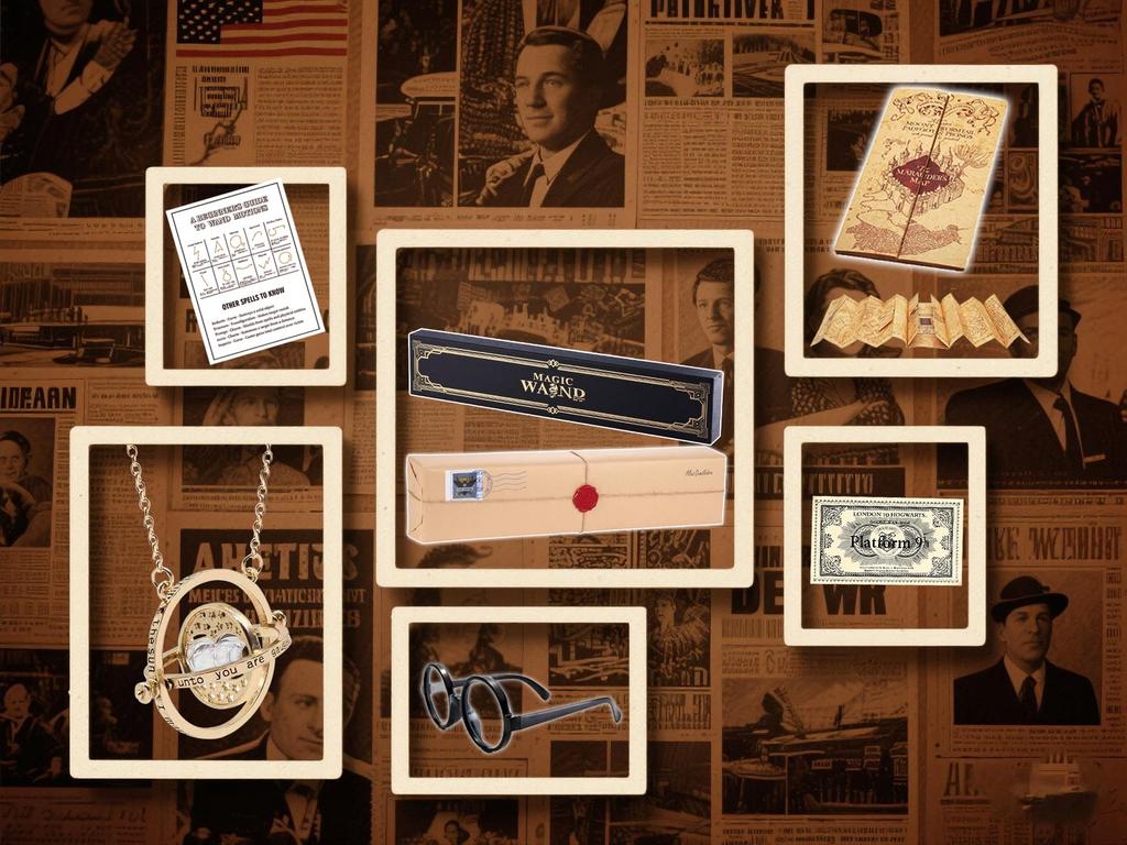 [Συλλογή Μαγικών Αντικειμένων] Μαγικό Ραβδί με Φωτισμό LED, Επαναφορτιζόμενο Τύπου C, Ιαπωνικός Πίνακας Ξορκιών, Κουτί Δώρου και Βρετανικού Στυλ Σχολή Μαγείας