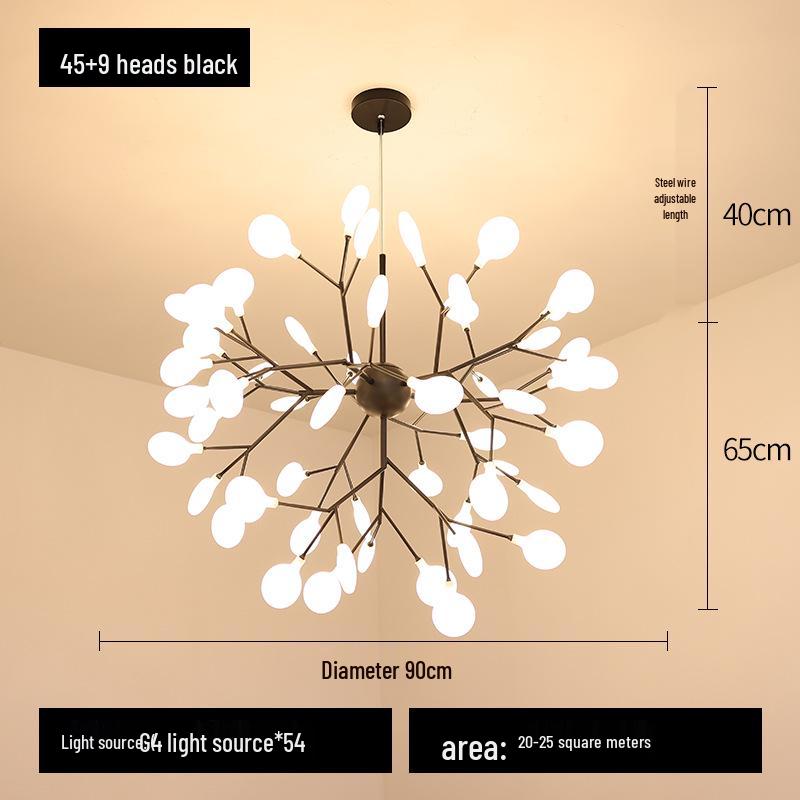 Firefly Chandelier: Modern Nordic Luxury Lighting for Living Rooms, Bedrooms, and Restaurants