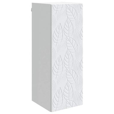 Wall Mounted Cabinet White 33 X 34.5 X 90 Cm Particleboard