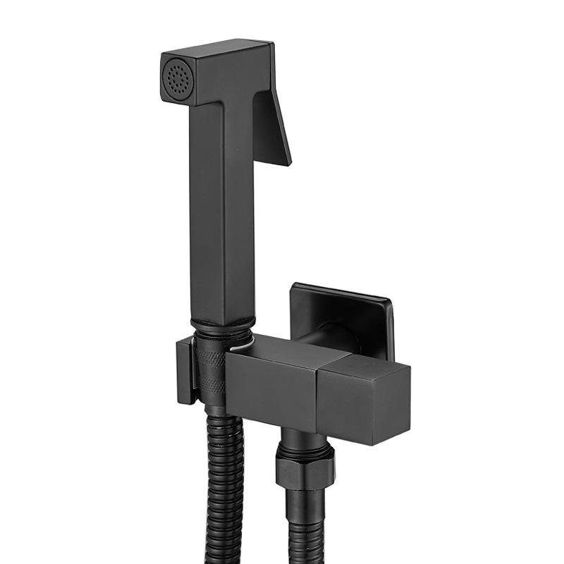 

Комплект смесителей для биде из матового золота, черный ручной душ-распылитель для биде, комплект для унитаза из латуни, душевая головка Shattaf, медный клапан, набор струйных кранов