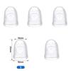 5/10Pcs Silicone Finger Sleeve Slip Antis-scalding Needle Flip Book Money Playing Piano Thimble Tip Hollowed Out Breathable