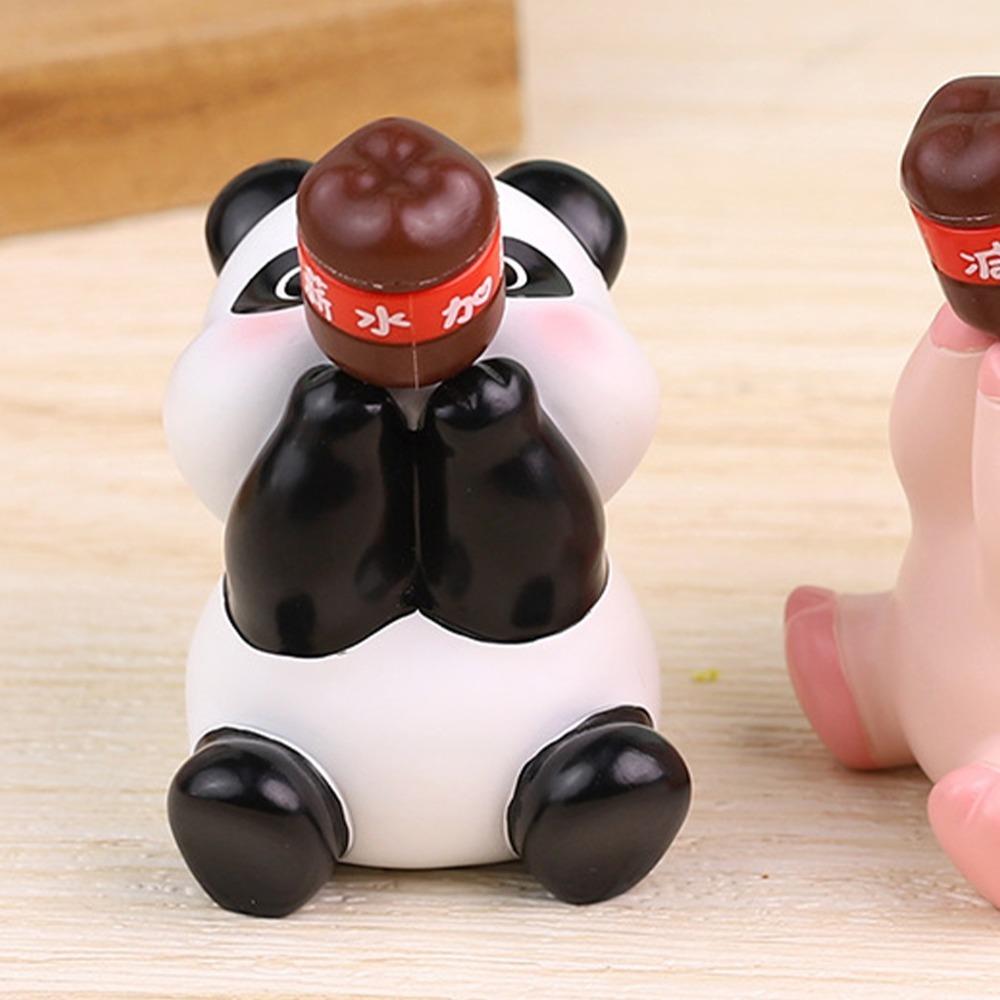 Drinking Coke Pose Mini Animal Figurine Small Size Animal Cake Topper Office Bookshelf