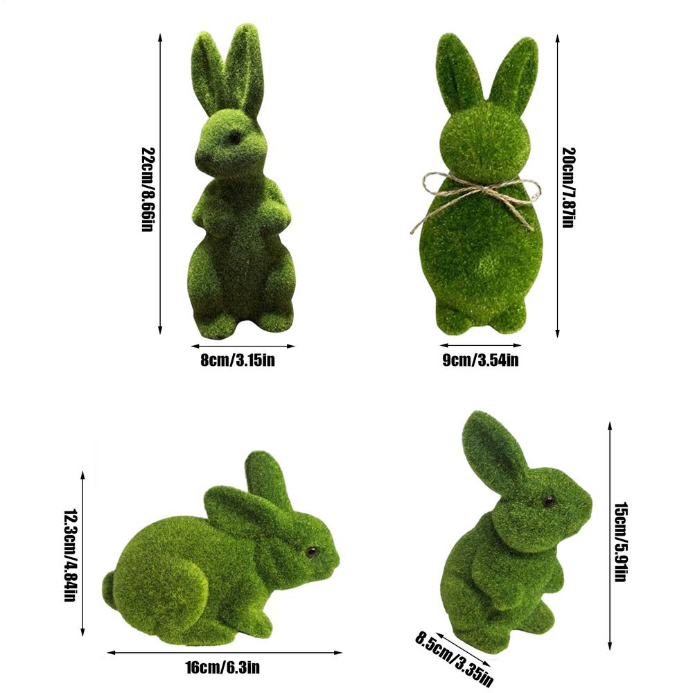 

Rabbit Figurine Cute Bunny Easter Sculpture Realistic Animal Table Spring Decor for Kitchen Bedroom Living Room Office Bathroom