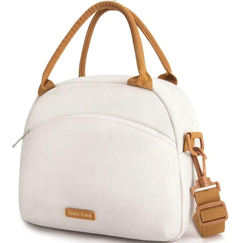 Portable Handbag Picnic Bento Lunch Bag Women Insulated Messenger Bag Men Waterproof Lunch Cooler Bag Insulated Lunch Box