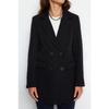 Mink Double Button Detailed Pocket Lined Blazer Woven Jacket Tctss22ce025