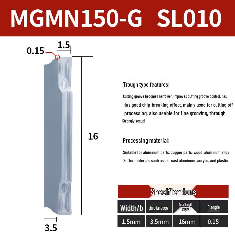 CNC Grooving Blade MGMN300/400-M for Stainless Steel, Ceramic, Aluminum Lathe Parting Tool Inserts