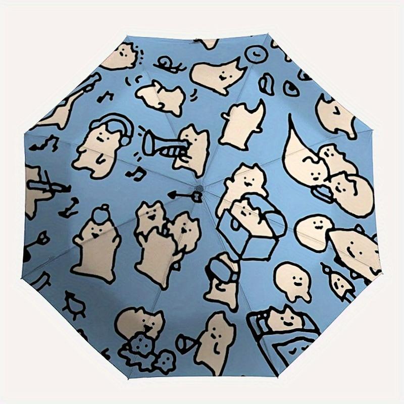 

1pc Ghost Pattern Automatic Open/close, All-Season Portable Folding Umbrella for Friends, Travel, Everyday yy250812177