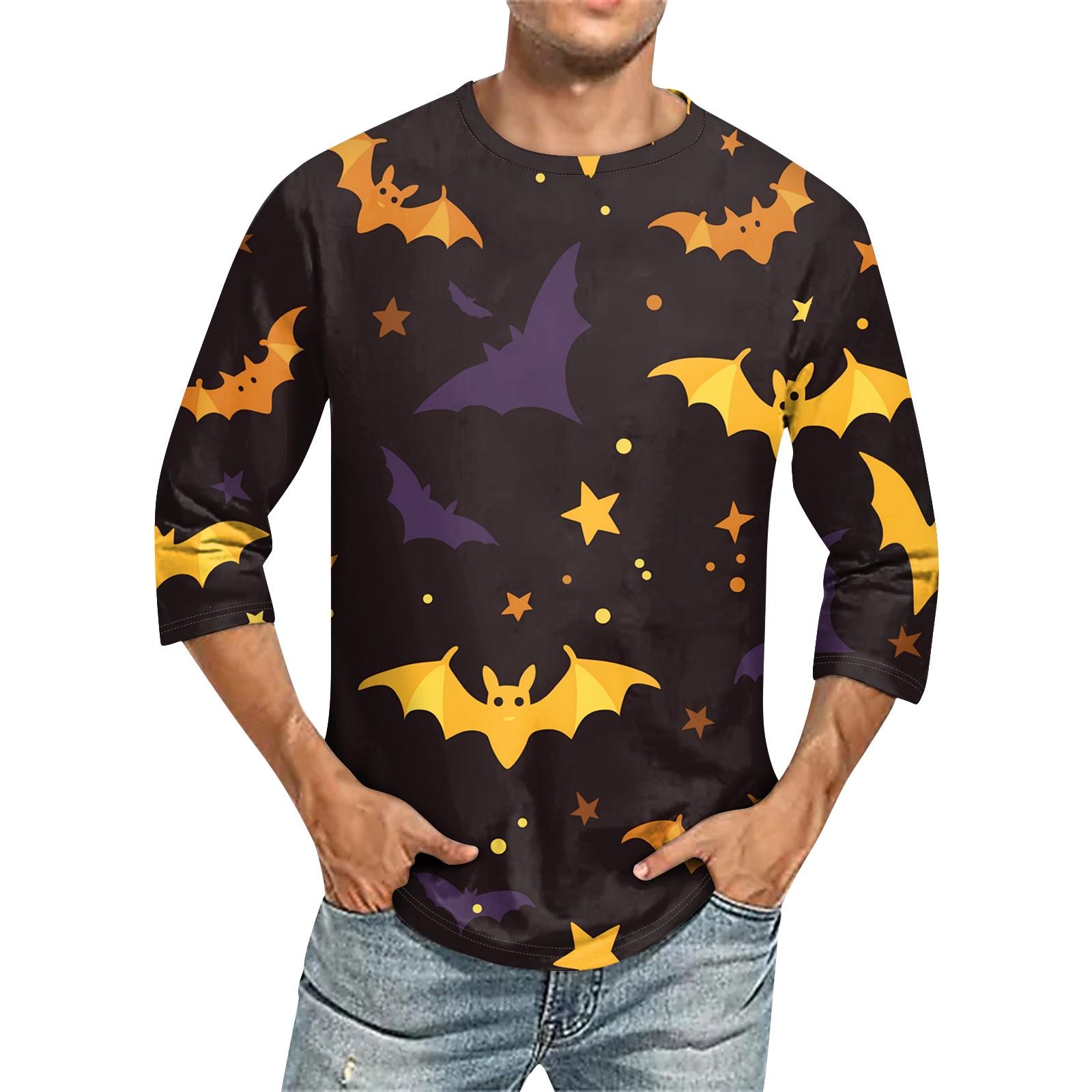 

Мужская однотонная футболка с круглым вырезом и рукавами три четверти S чёрный