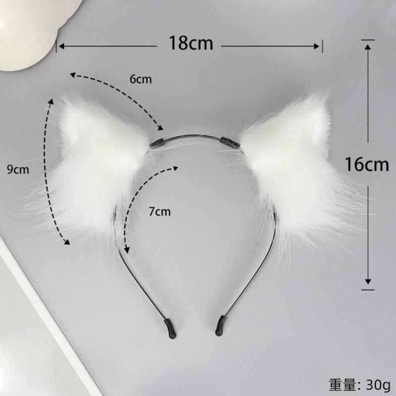 Handgemachtes Plüschtier-Ohren-Haarband für Damen, Herren, Cosplay, Katze, Fuchs, Haarschmuck in mehreren Farben