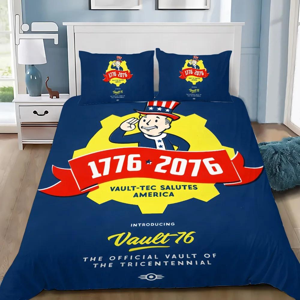 Hot Game Duvet Cover Pillowcase F-Fallouts Bedding Set Adult Boy Girl Bedroom Decoration Children Single Double Size