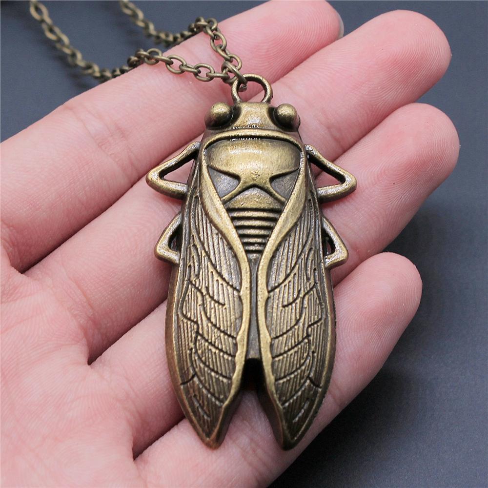 New Fashion Antique Silver Color Flying Animal Insect Necklace Butterfly Dragonfly Bee Cicada Pendant Necklace Gift For Women