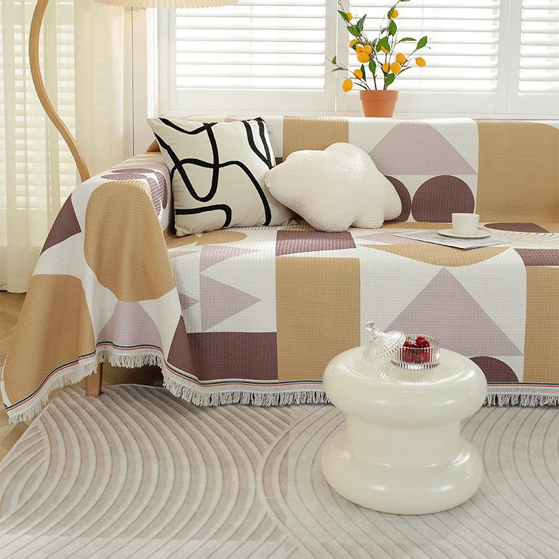 Printed Sofa Towel Nordic Ins Cover Cloth Full Covered Sofa Cushion Cover Cover Blanket Single Three-Person Four Seasons Universal