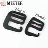 2-10 Pezzi Fibbie a Gancio a G Metalliche Meetee Fibbia a Tripla Regolazione Scorrevole 20/25mm Fibbia di Chiusura per Borsa Zaino Accessori Hardware per Nastri