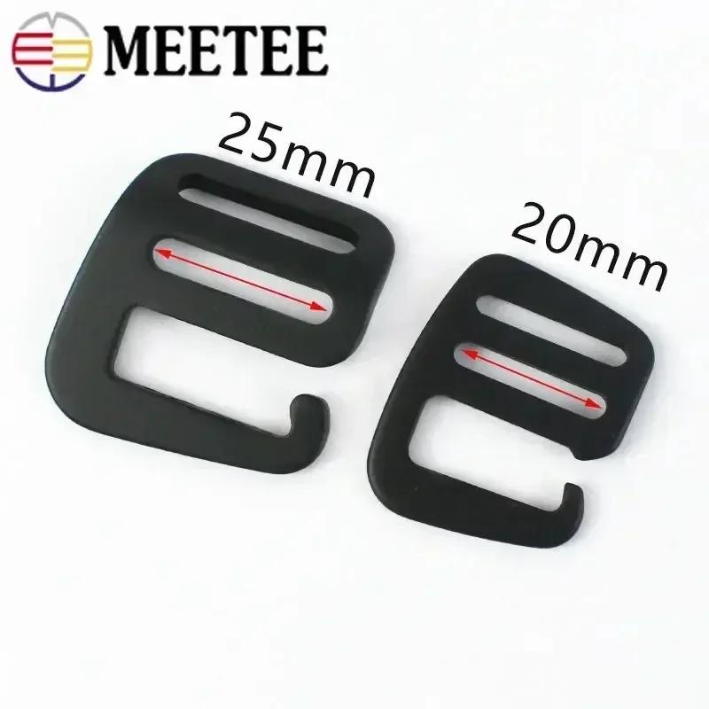 2-10 Pezzi Fibbie a Gancio a G Metalliche Meetee Fibbia a Tripla Regolazione Scorrevole 20/25mm Fibbia di Chiusura per Borsa Zaino Accessori Hardware per Nastri