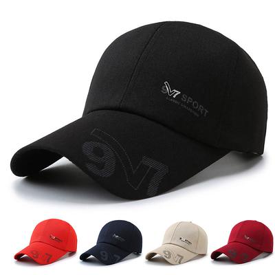 Spring and Autumn Hat Men's New Baseball Cap Canvas Printing 97 Sports Big Eaves Sunshade Sunscreen Cap