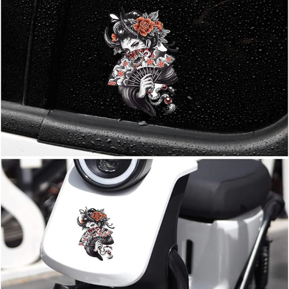 TATACLEA Japanese Geisha Car Sticker, Geisha Car Sticker, Body Scratch Sticker, Car Door Decoration