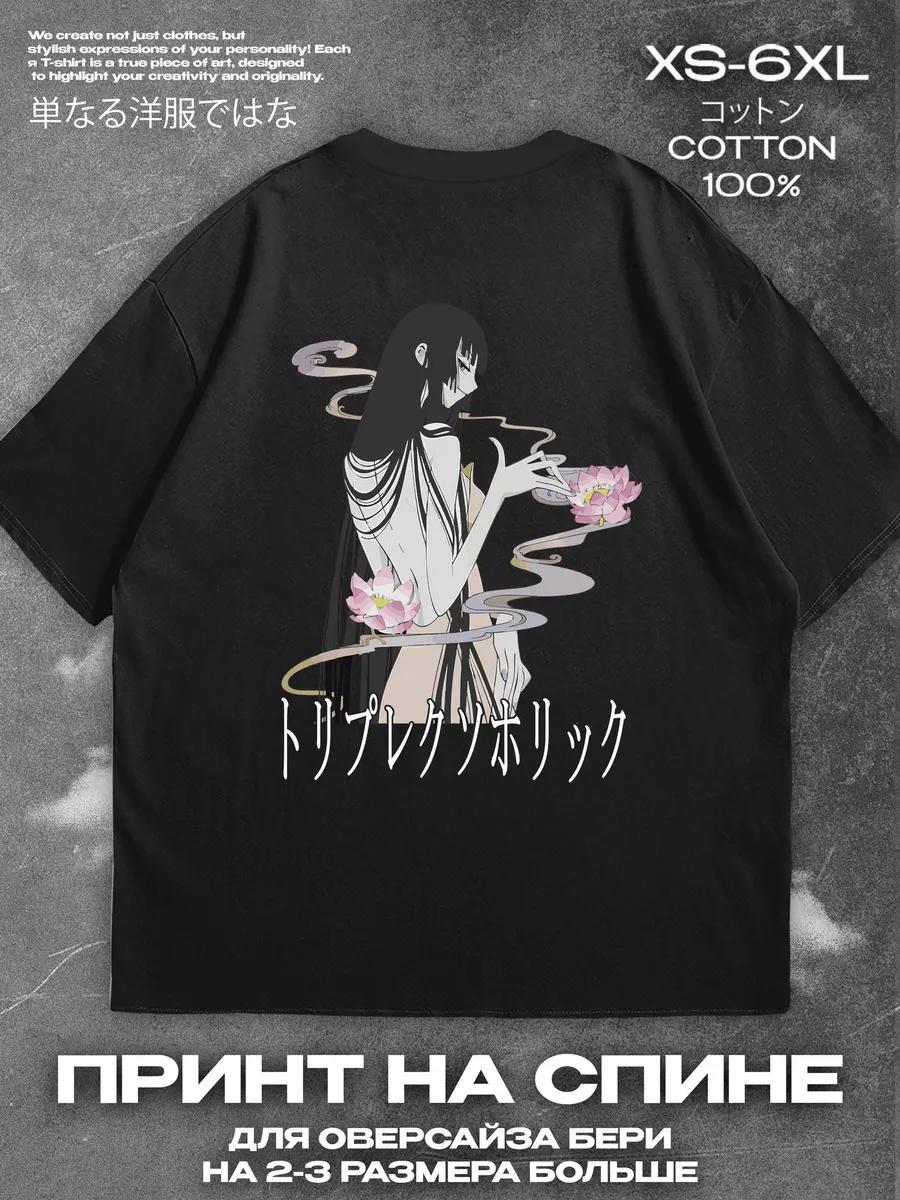 Triplexaholic black T‑shirt, print on back Mens Tshirt Womens Tshirts with Letters Print Short Sleeves T-Shirt Casual Street Tee Shirt Top M