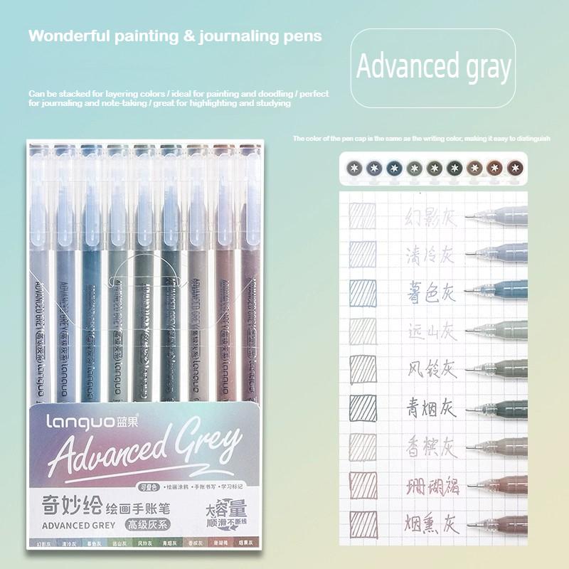 Languo 216 Colori Penna Manuale Multicolore 1,0 mm Colore Morandi Set di Penne Gel e Pennarelli Cancelleria Ufficio Forniture Scolastiche