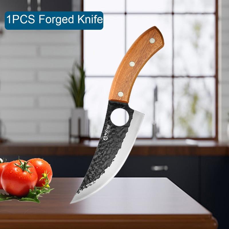 WXCOO Hand Forged Butcher Knife for Cutting Meat Professional Chef Knives for Chopping Vegetables Slicing Cooking Kitchen Knife