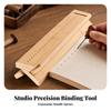 Natural Wood Bookbinding Guide with Awl Easy-to-Use for DIY Stationery Makers