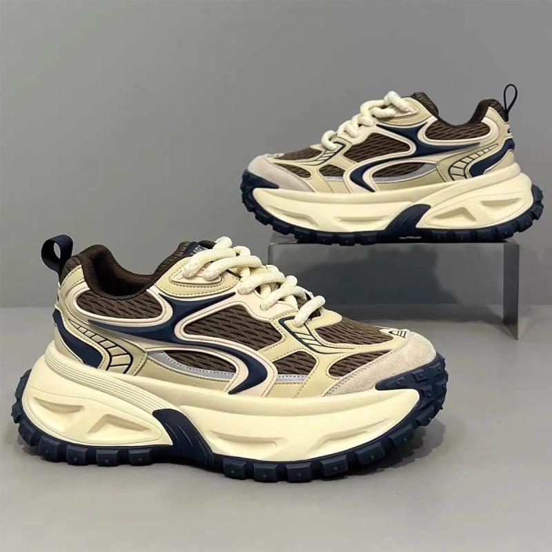 2025 autumn new casual student bread shoes Korean version platform four seasons sports men's shoes niche low-top dad shoes