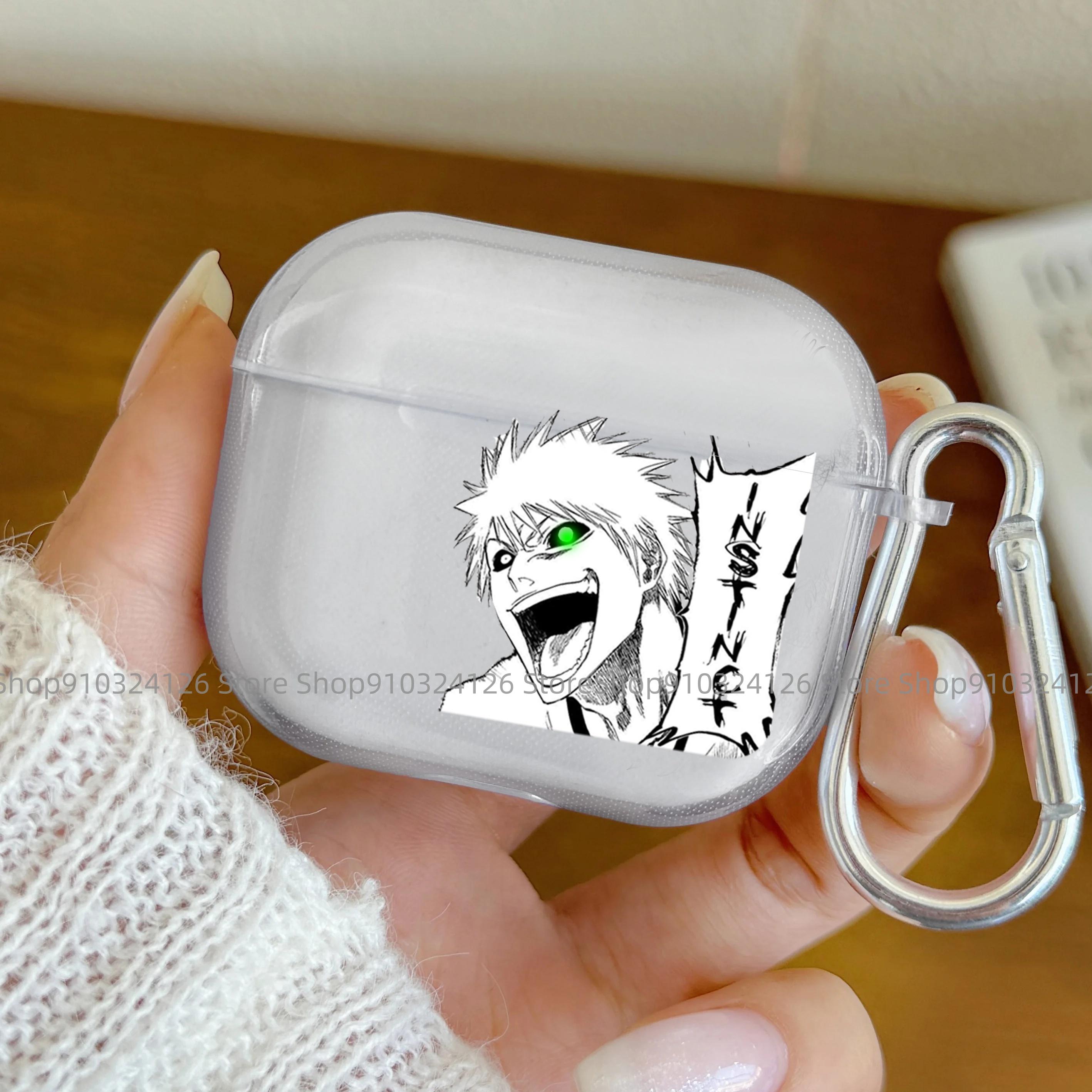 Anime Bleach Wave Kurosaki ichigo Japon Étui pour Airpods Pro 2 1 3 Coque Souple en Silicone Air Pods4 1/2/3Housse d'écouteurs for Airpods 4