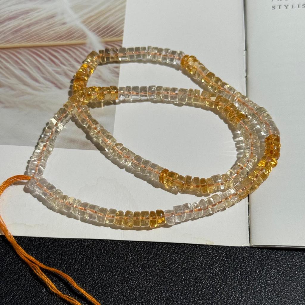 Perles Espacement Libres Irrégulières Dégradé Citrine Naturelle pour Collier DIY