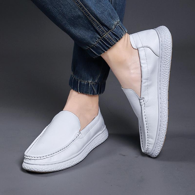 Mode Modedesigner Marke Herren Leder Freizeitschuhe Qualität Dicke Sohle Verschleißfeste Slipper Schuhe Einfache Herren Business Party Schuhe