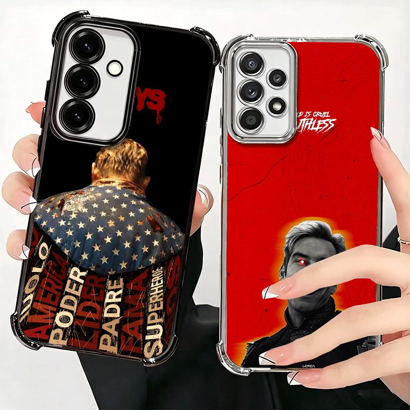 Custodia per Telefono The Boys H-Homelander Placcata Per Samsung A17 A07 A37 A57 A16 A56 A15 A55 A14 A54 A13 A53 A26 A36 A25 A35 A24 A34 A23