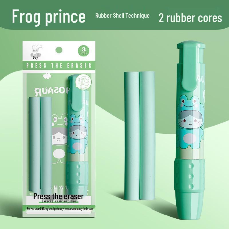 Cute Cartoon Push-Button Eraser for Children - Easy Clean for Primary School Students