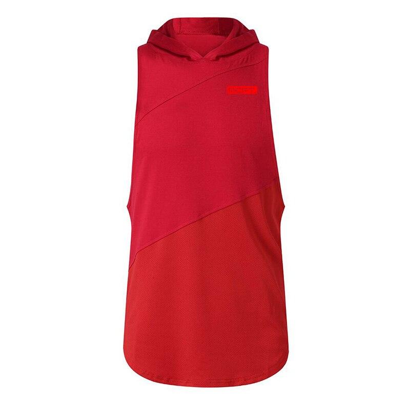 Muscleguys Youth Hip Hop Vest Summer Men's Fashion Fitness Hooded Sleeveless Loose T-shirt Musculation