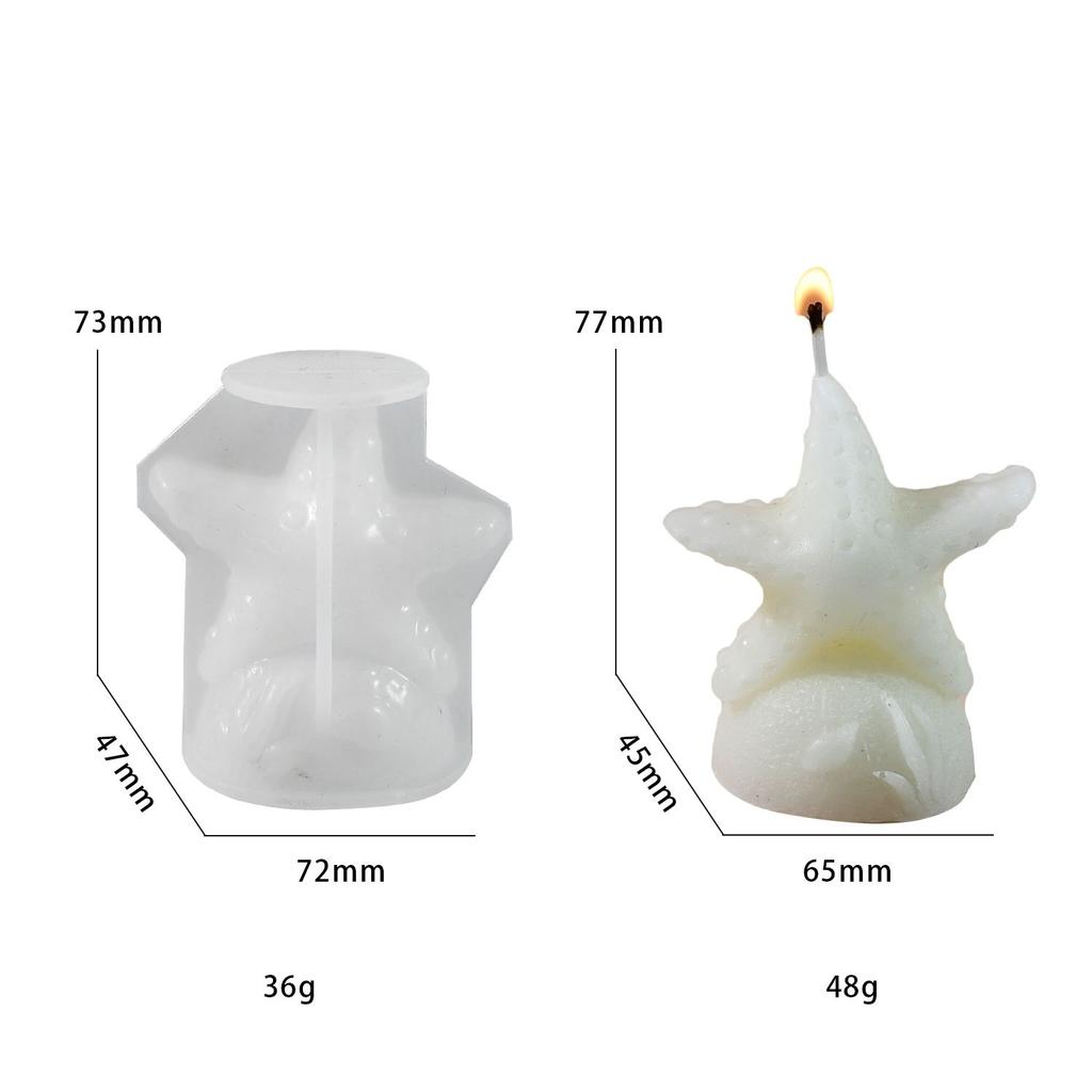 Candle Making Sea Animal Silicone Mold DIY Starfish Seashell Sea Seahorse Epoxy Resin Soap Wax Making Molds Home Decor Ornament