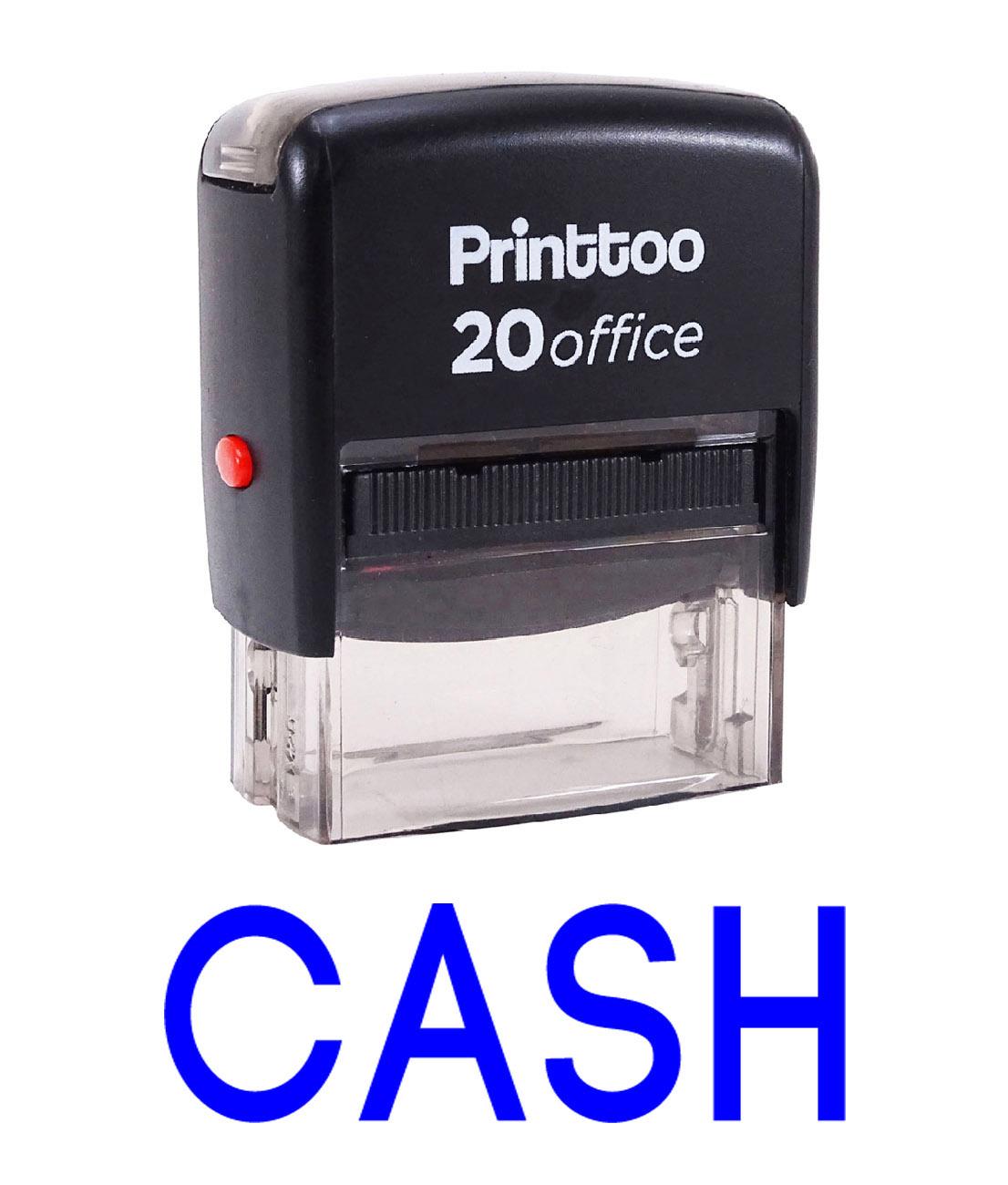 

Printtoo Self Inking Rubber Stamp Office Stationary CASH Custom Stamp-Black 14 mm x 38 mm (Approx) синій