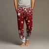 Men's Drawstring Pocket Cuffed Casual Pants Home Sleep Pants