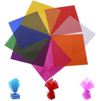 DELUXEFOX Celofane Colorido 80 Folhas Celofane Colorido Artesanato Decoração DIY Embalagem Papel Transparente Celofane Embrulho Presente de Formatura